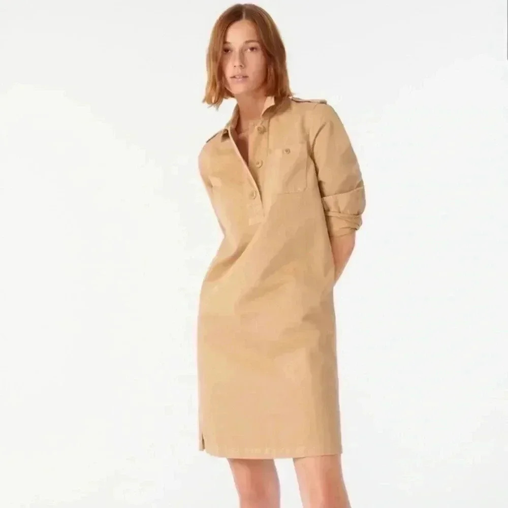J. Crew Tan Midi Dress
